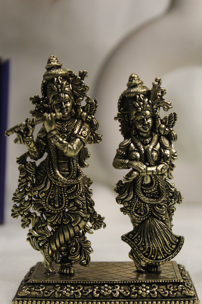 Handcrafted Radha Krishna Divine Love Murti (3.5")