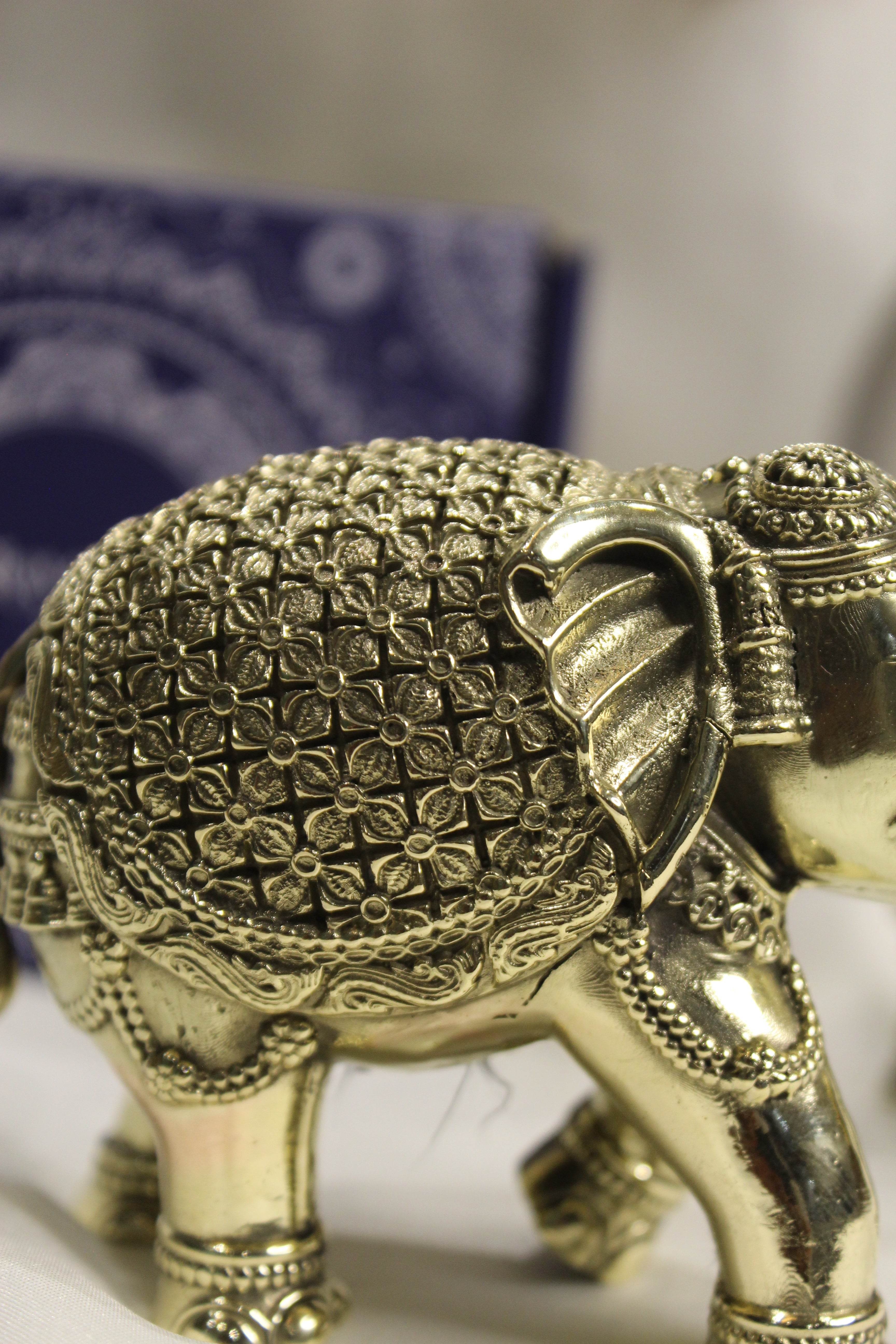 Handcrafted Brass Elephant | Vastu & Feng Shui Home Décor Showpiece - Pair (Set of 2 )