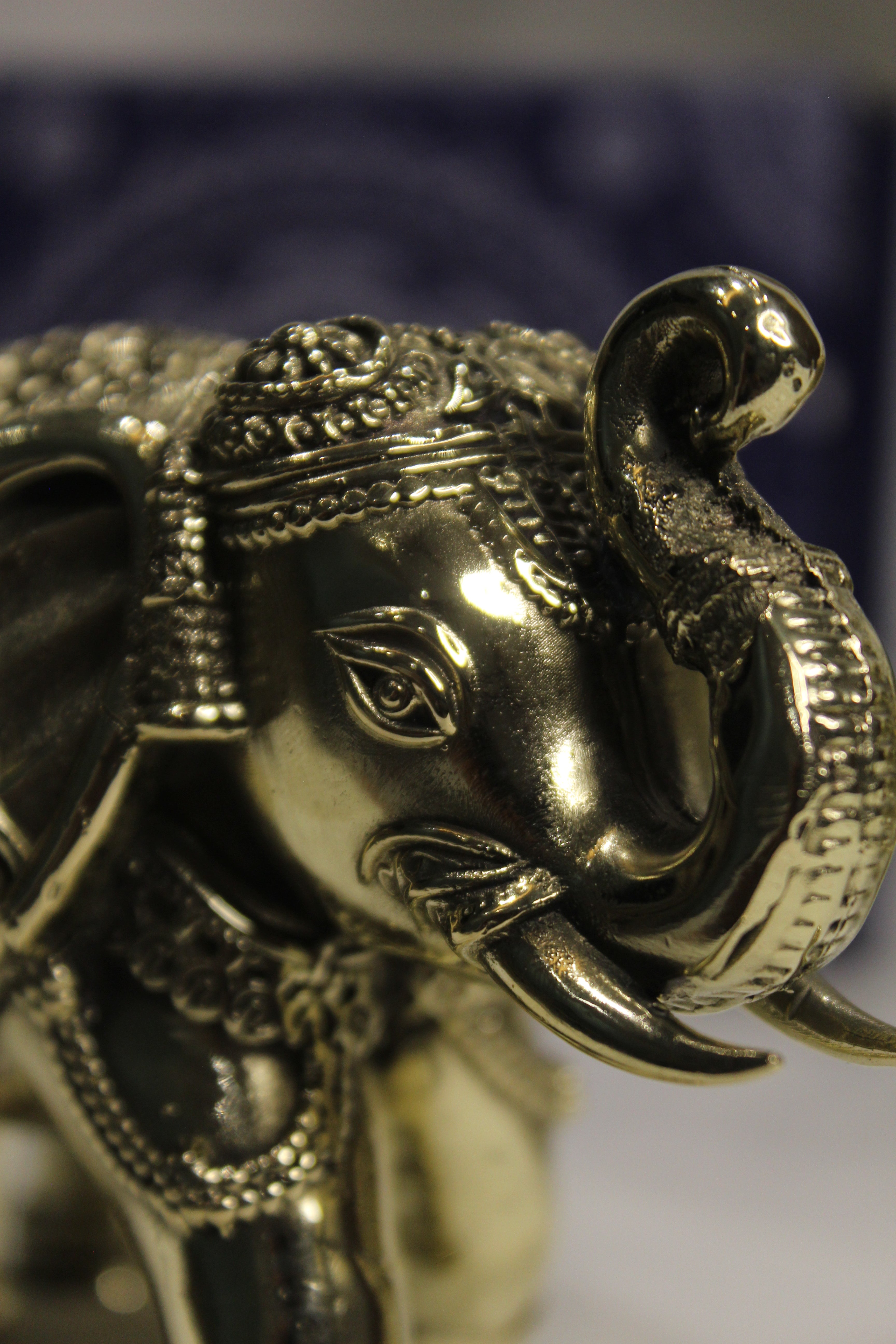 Handcrafted Brass Elephant | Vastu & Feng Shui Home Décor Showpiece - Pair (Set of 2 )