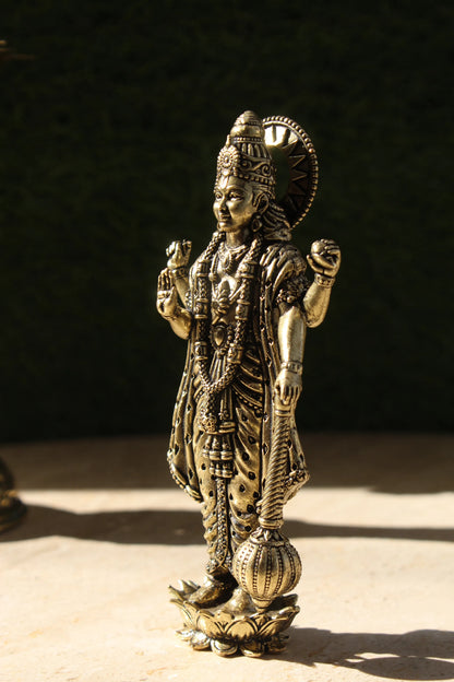 Brass Lord Vishnu Hari Standing Statue (5 Inch)