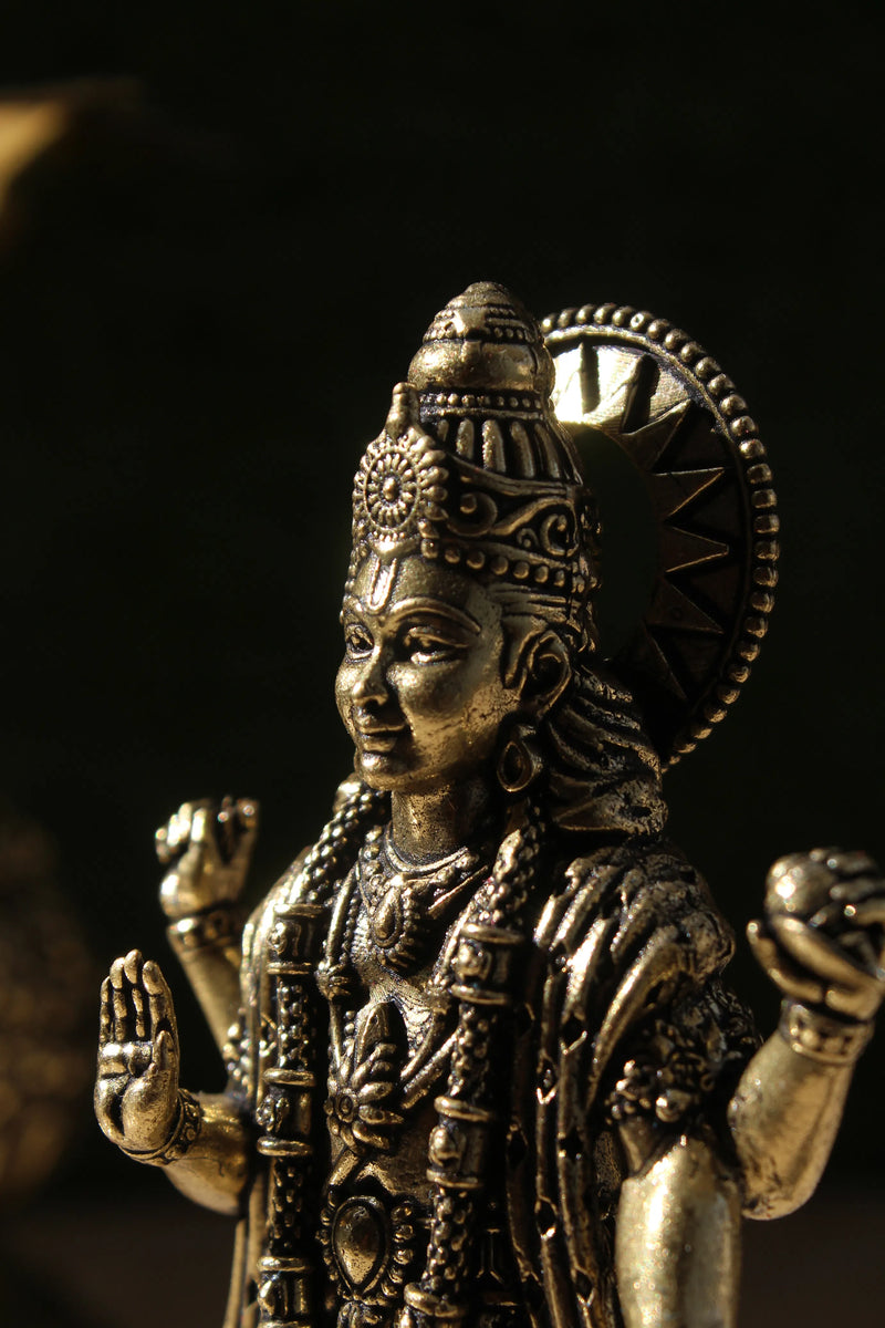 Brass Lord Vishnu Hari Standing Statue (5 Inch)