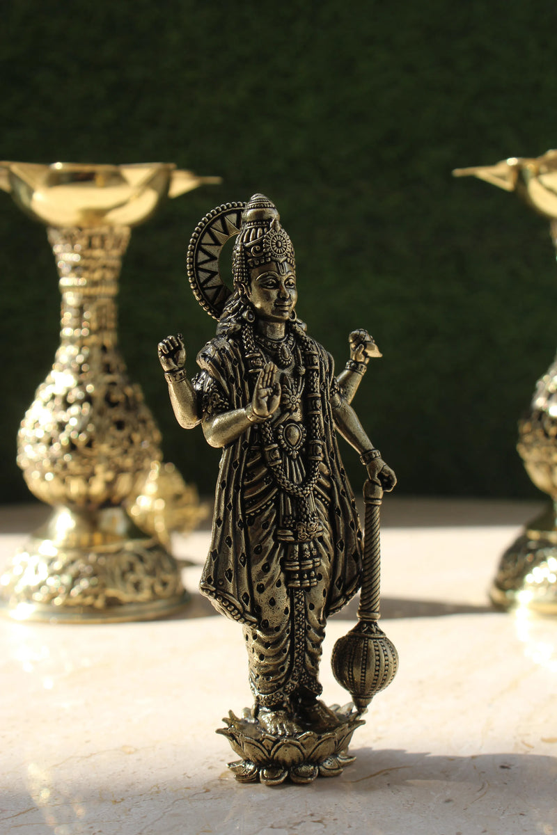Brass Lord Vishnu Hari Standing Statue (5 Inch)