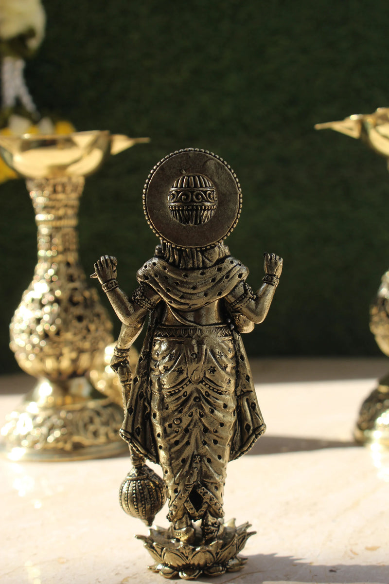 Brass Lord Vishnu Hari Standing Statue (5 Inch)