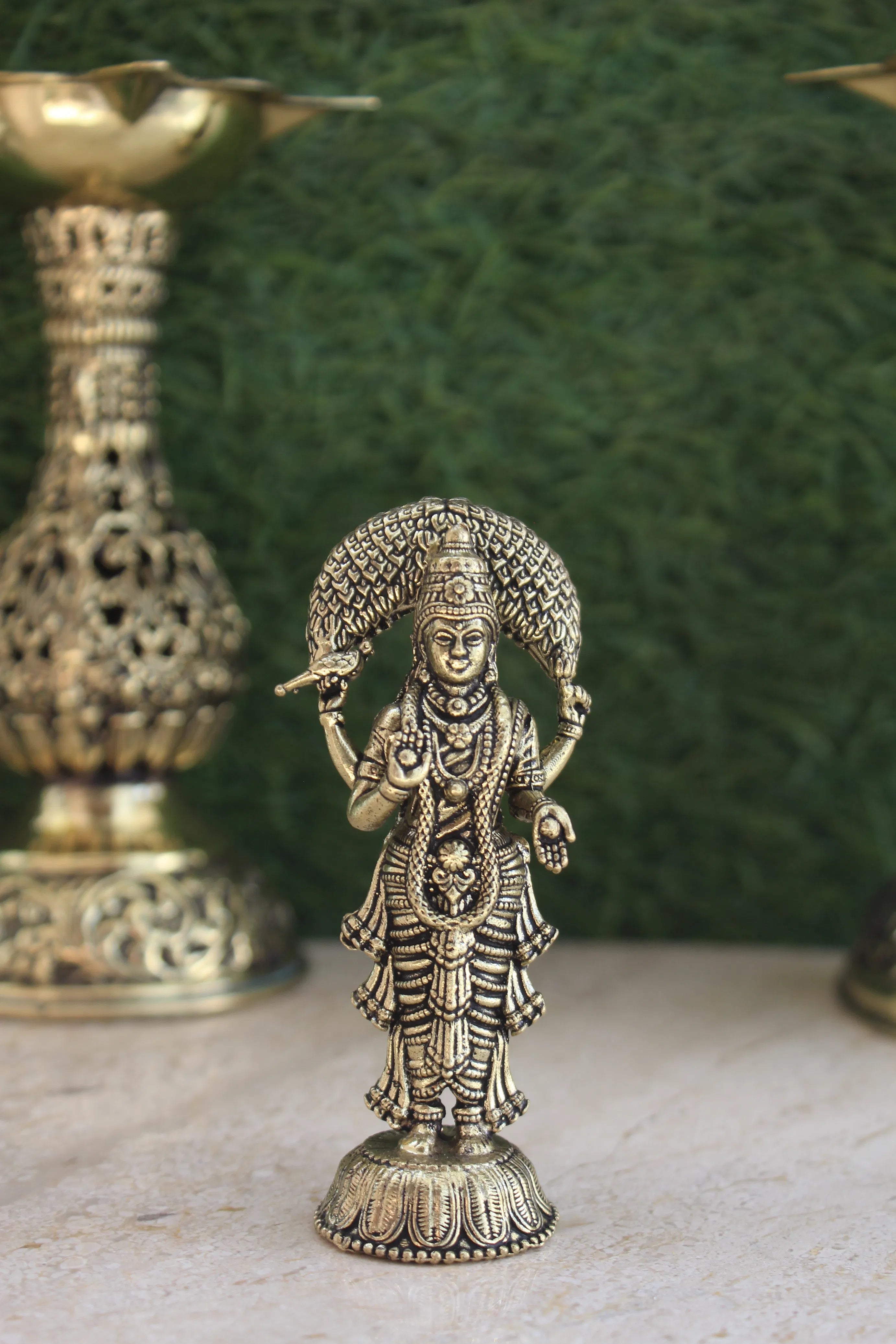 Goddess Vasavi Mata Brass Idol | Vaishya Kula Devi Statue for Puja & Temple