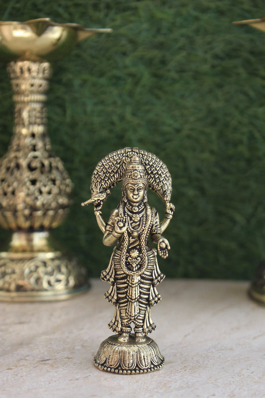 Brass Goddess Vasavi Mata Idol | Rigvedaa™ (3.25")