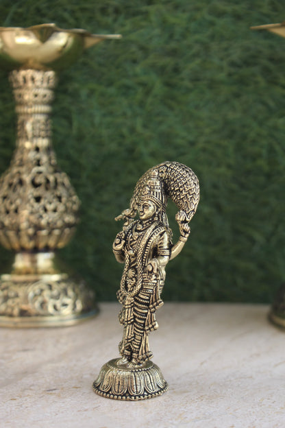 Brass Goddess Vasavi Mata Idol | Rigvedaa™ (3.25")