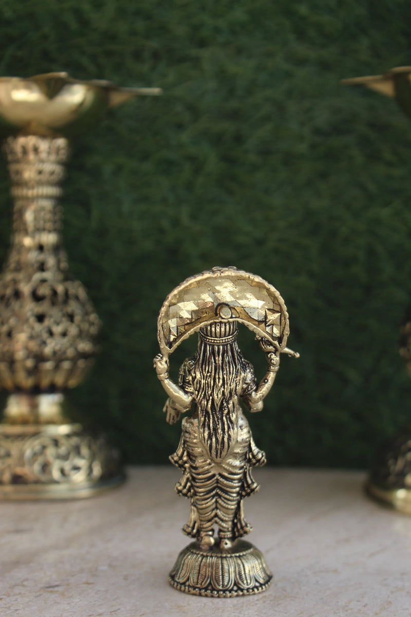 Brass Goddess Vasavi Mata Idol | Rigvedaa™ (3.25")