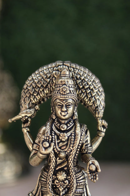 Brass Goddess Vasavi Mata Idol | Rigvedaa™ (3.25")