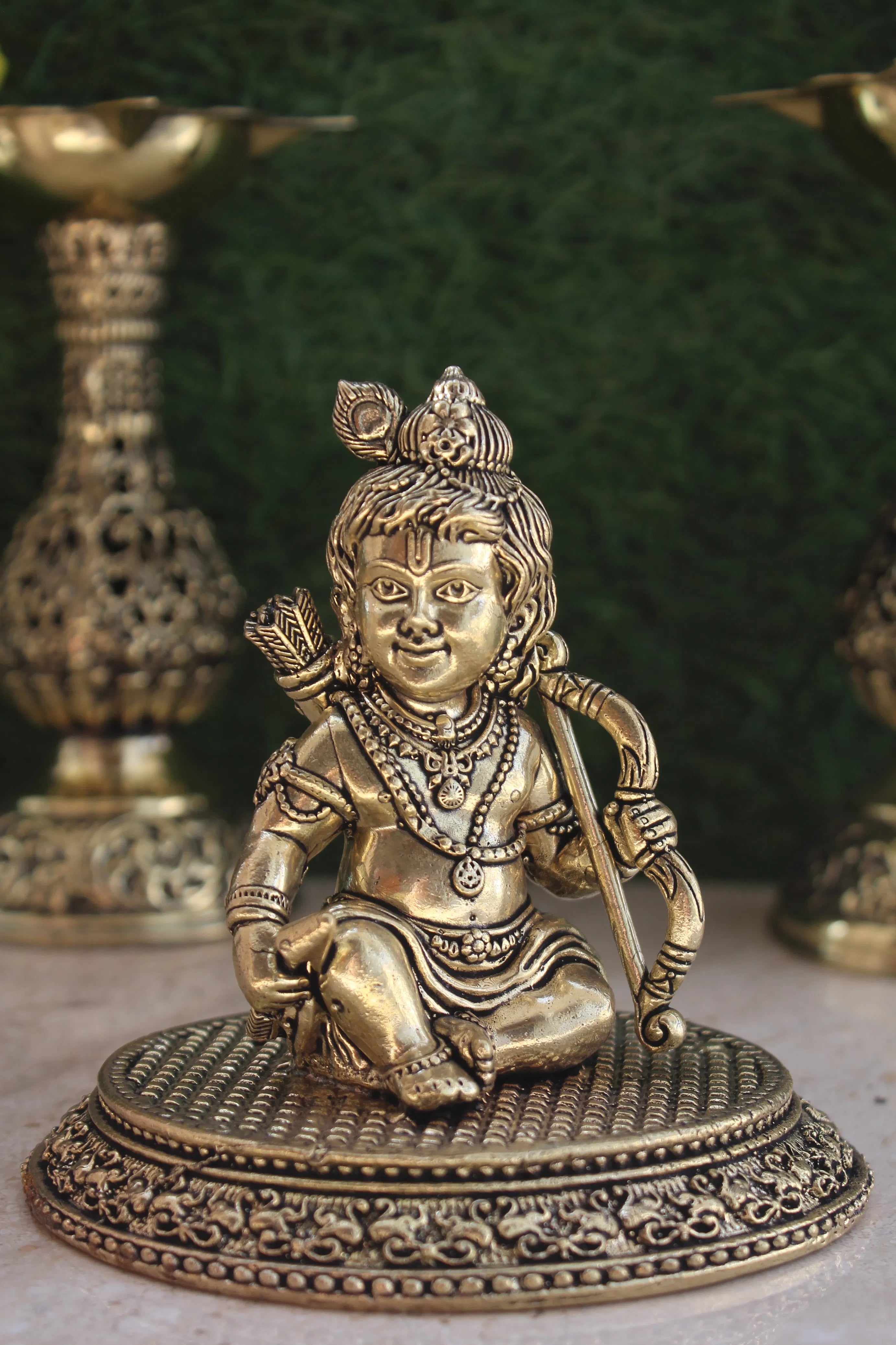 Ram Lalla Brass Idol | Bal Ram Murti for Puja & Ayodhya Temple Worship