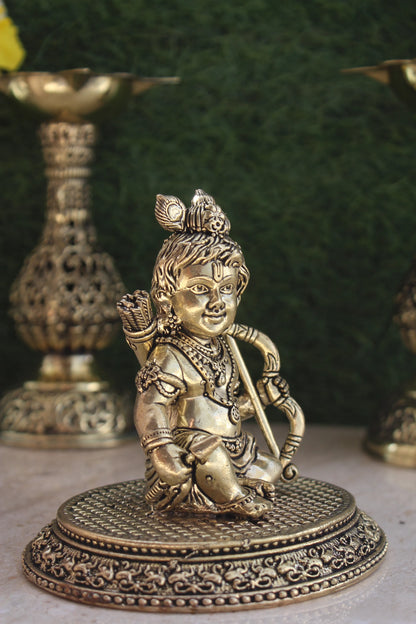Brass Ram Lalla Ayodhya Temple Idol (4.00")