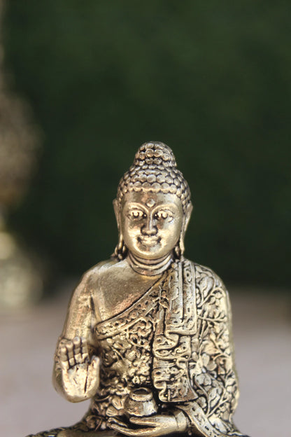 Brass Gautam Buddha Dhyana Mudra Statue (3 Inch)