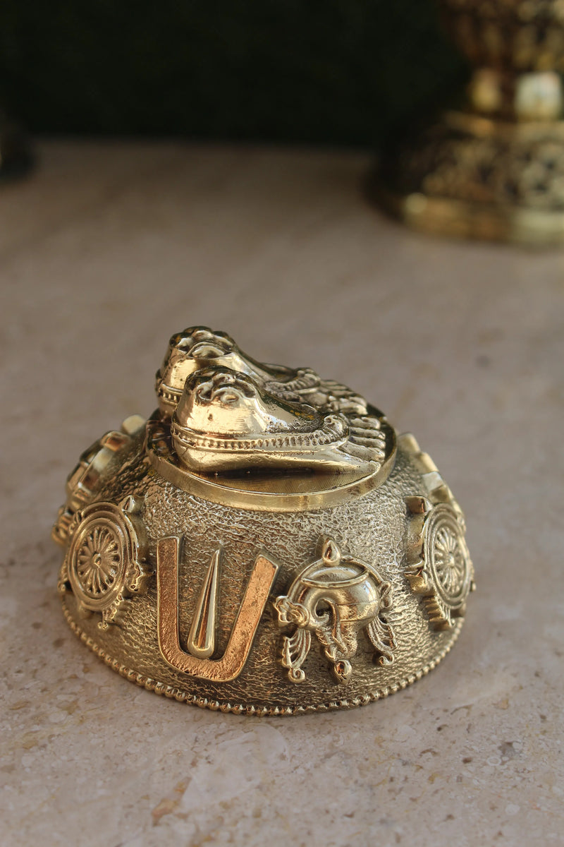 Lord Venkateswara Brass Feet Charan Paduka