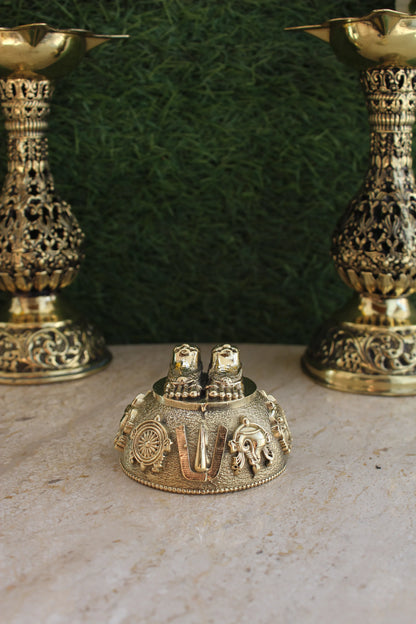 Lord Venkateswara Brass Feet Charan Paduka