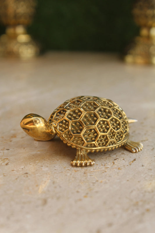 Brass Vastu Tortoise | Feng Shui Kachua for Wealth Prosperity & Home Protection