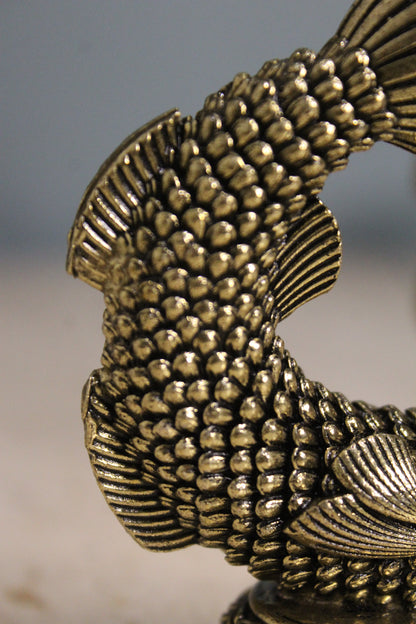 Brass Fish Pair Vastu Decorative Figurine (3.5 Inch)