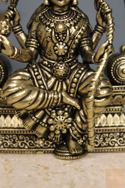 Brass Lalitha Tripura Sundari Devi Idol (4")