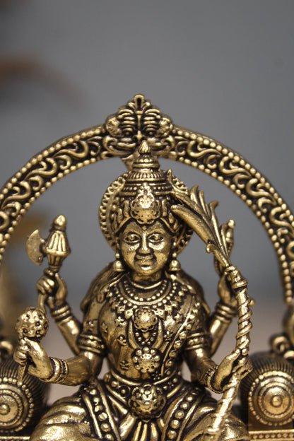 Brass Lalitha Tripura Sundari Devi Idol (4")