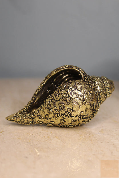 Brass Lakshmi Narayan Vishnu Shankh | Rigvedaa™