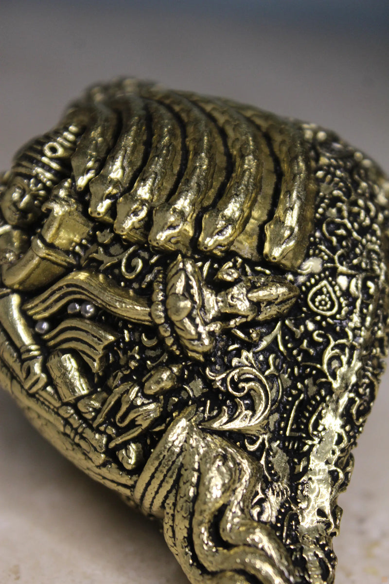 Brass Lakshmi Narayan Vishnu Shankh | Rigvedaa™
