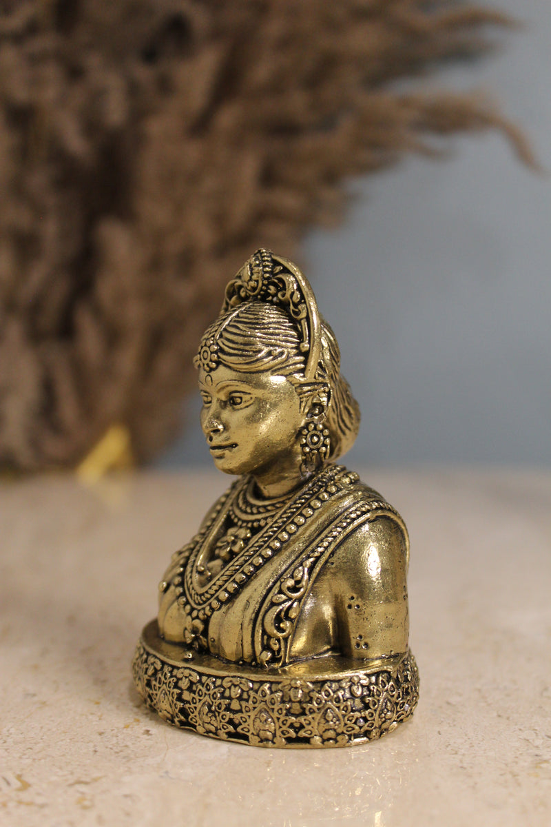 Brass Gauri Mata Figurine (3.5 Inch) | Rigvedaa™