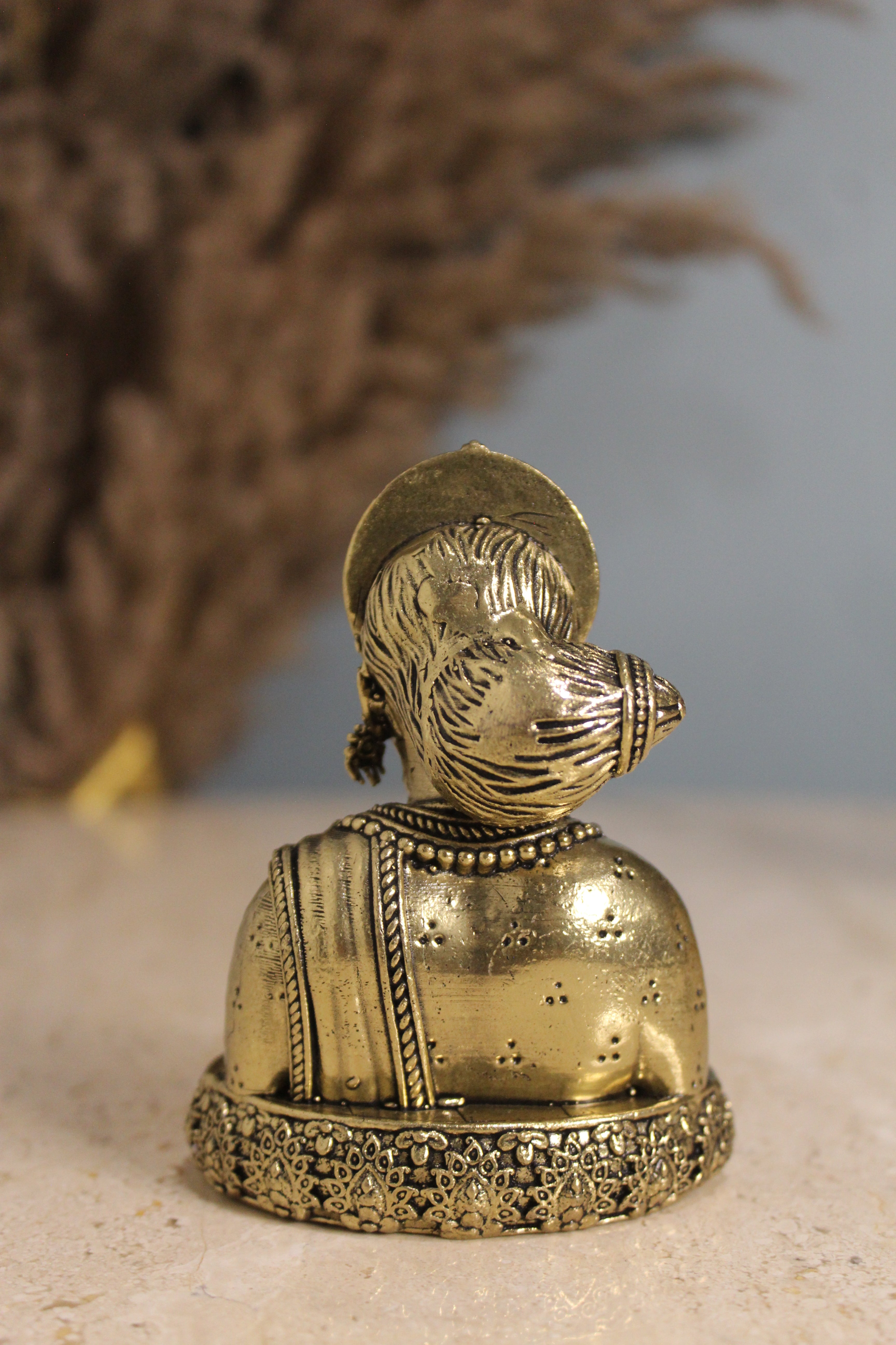 Brass Gauri Mata Figurine – Divine Sacred Sculpture of Purity & Strength