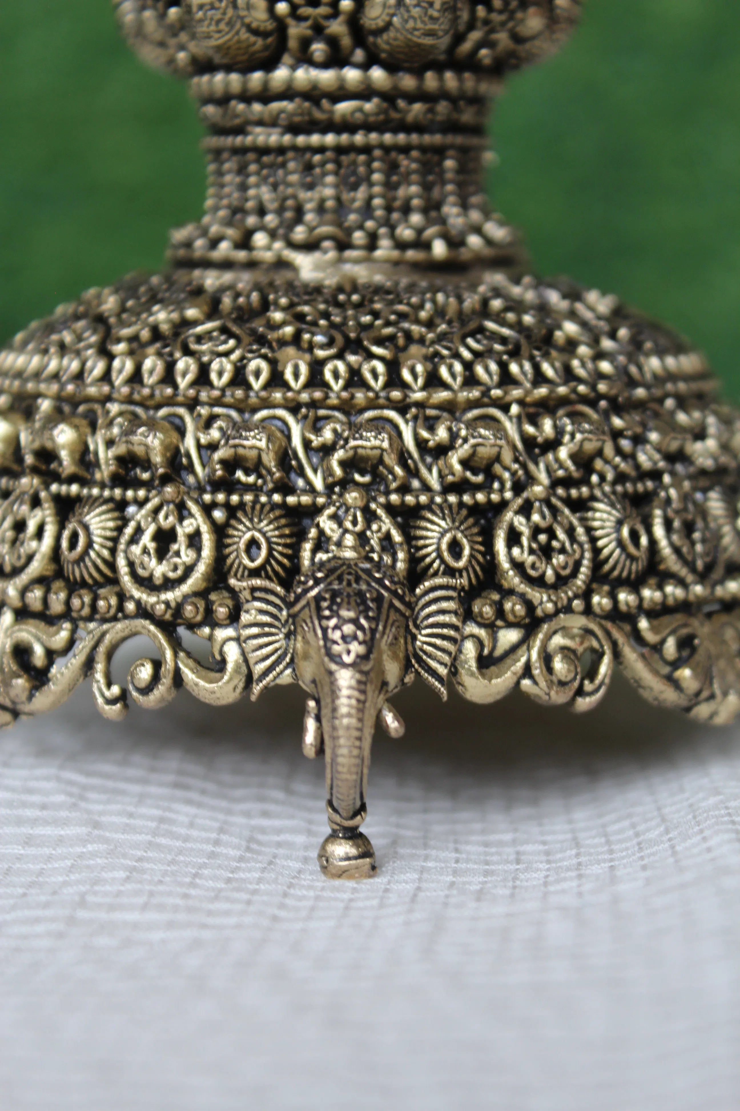 Annam Pakshi Samai Diya Pair | Brass Swan Lamp | Traditional Diya Stand | Pooja Decor - 12 inches