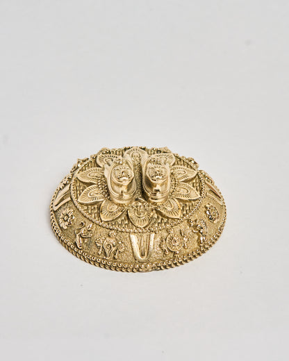 Brass Balaji Charan - Sacred Divine Footprints