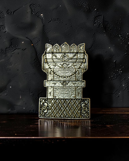 Rigvedaa™ Brass Raghavendra Swamy idol, traditional seated posture, intricate detailing, for puja room and home temple.